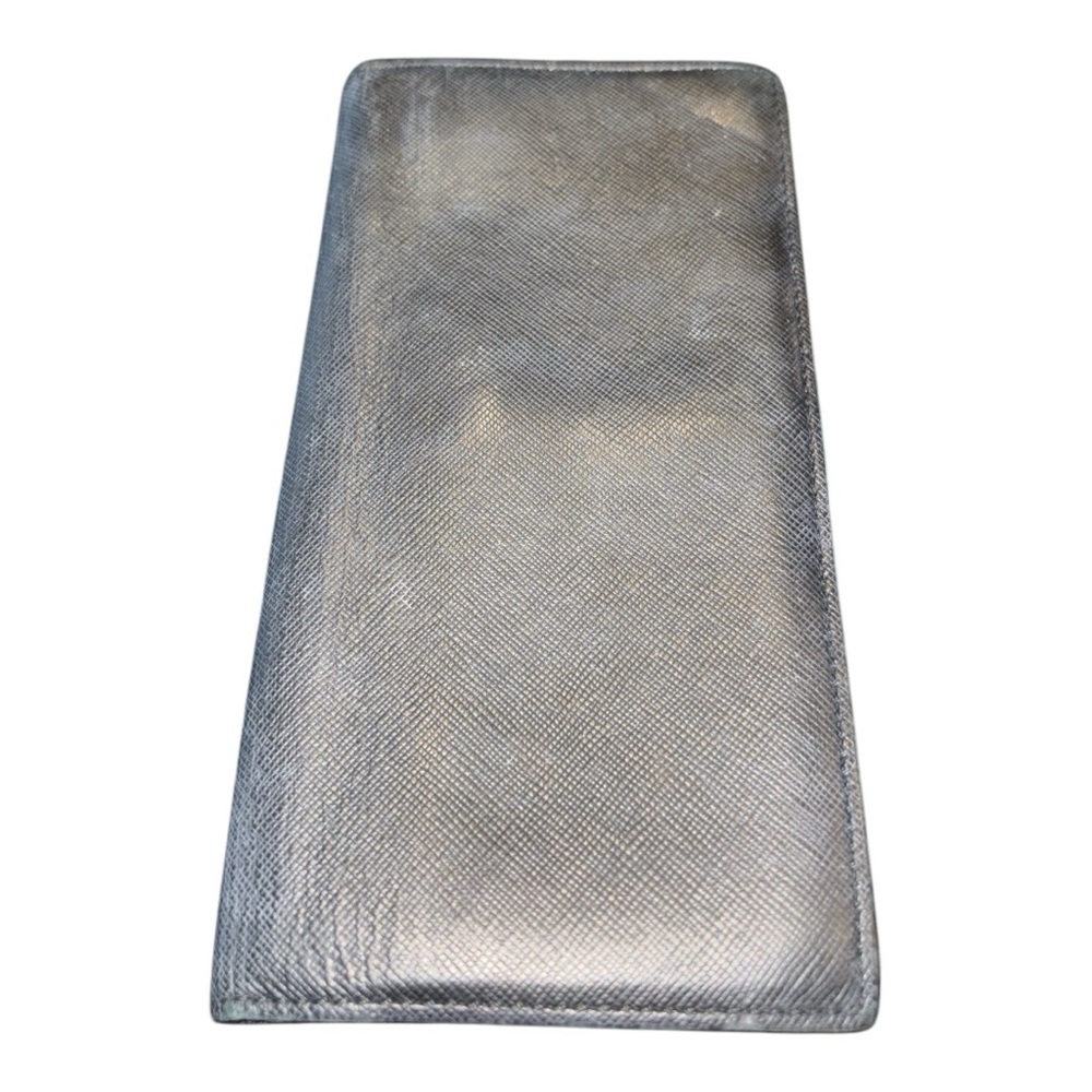 Saks Fifth Avenue New York Vintage Black Long Wallet Made in Italy RR